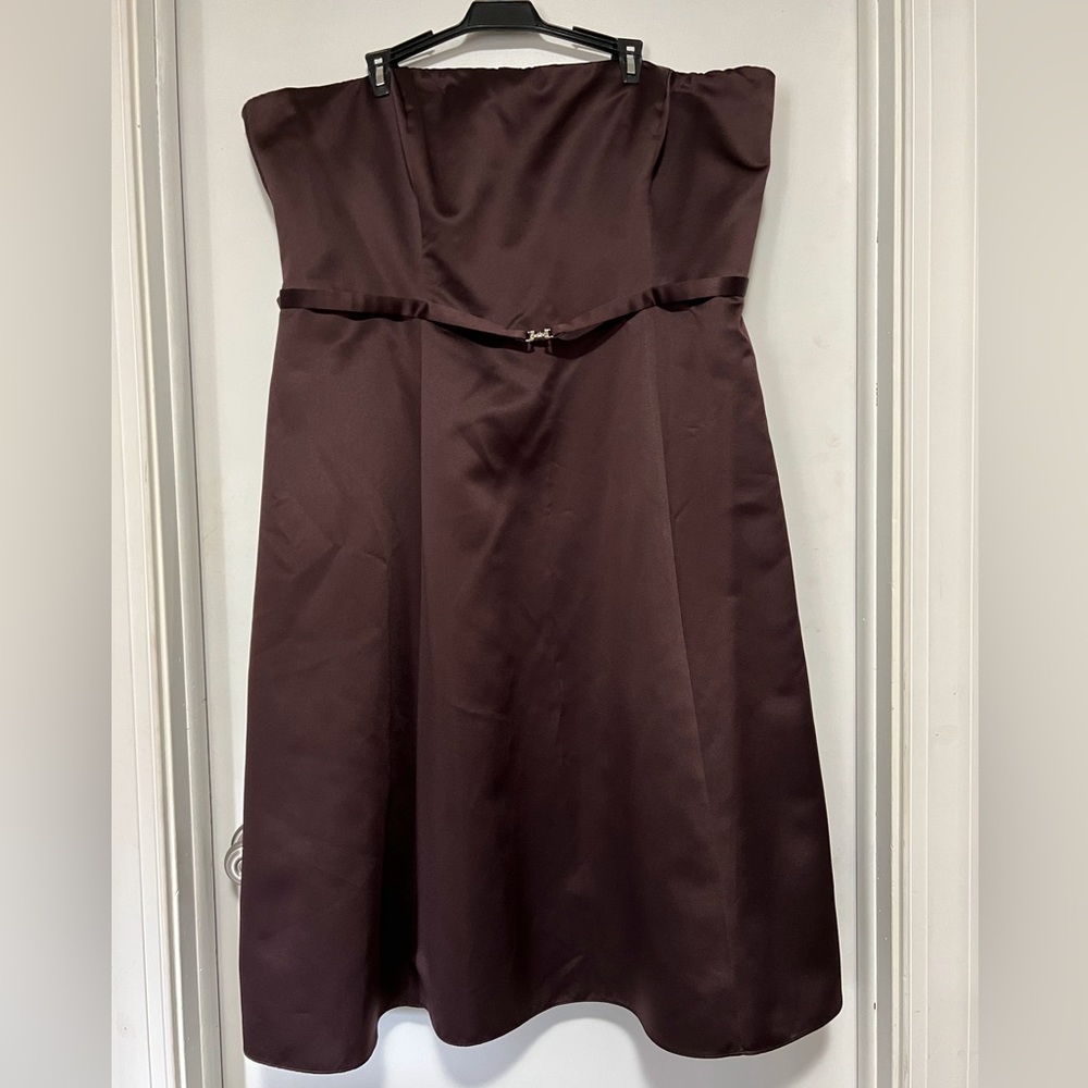 Michaelangela Formal Chocolate Brown strapless Dress